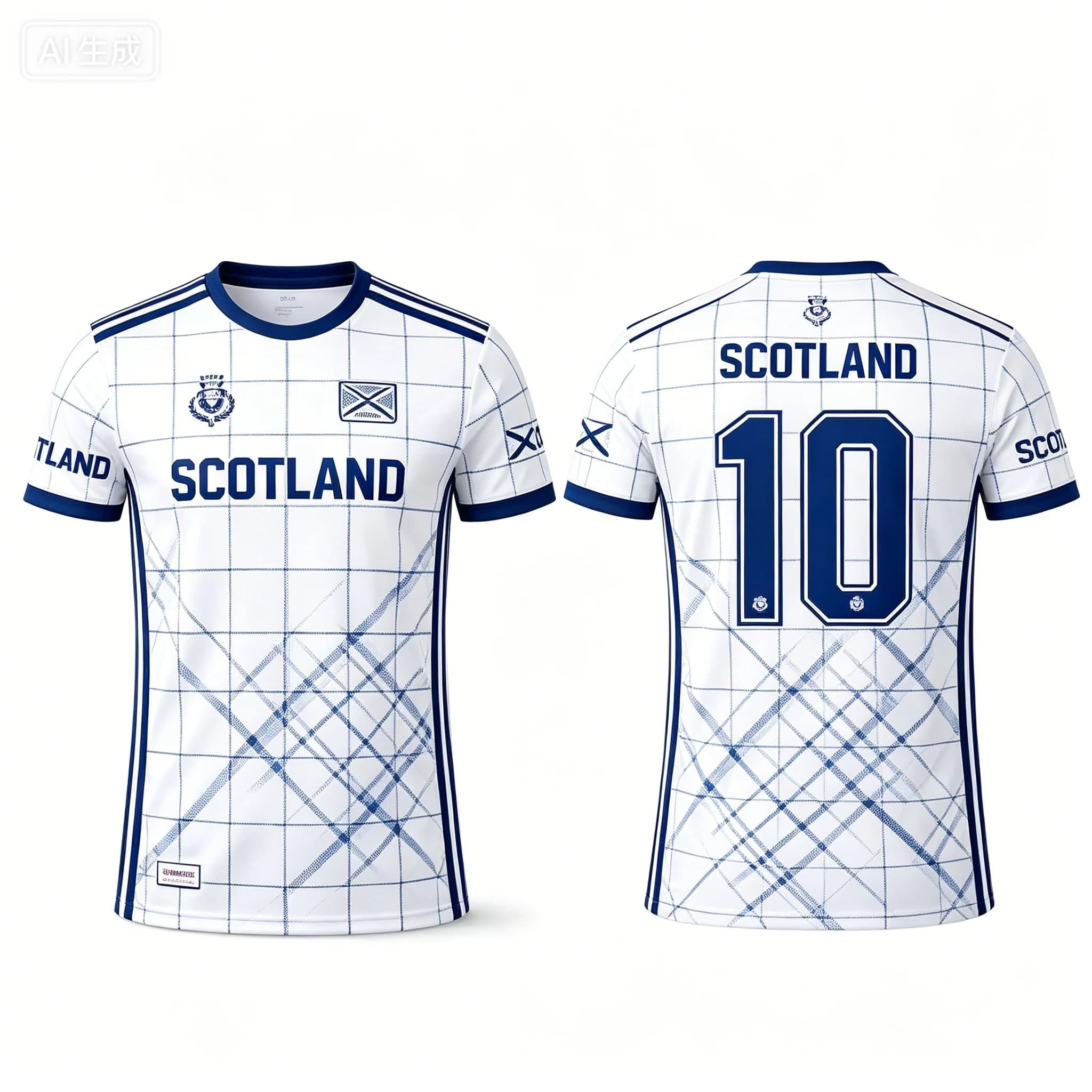 Maglia a Maniche Corte della Squadra di Calcio Scozzese, Casual Sportiva Traspirante, Souvenir per Tifosi, Top da Allenamento per Uomo