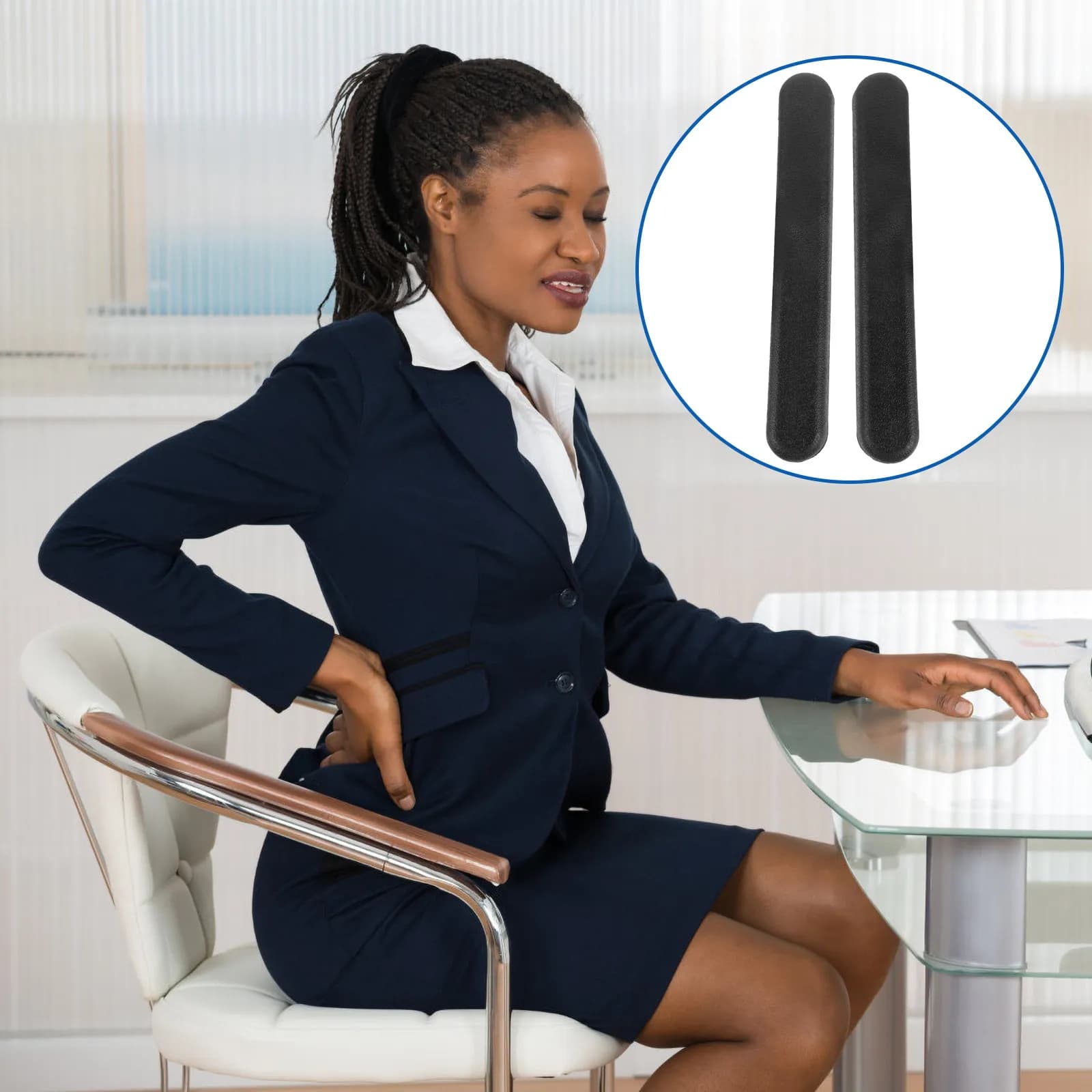 1Pair Wheelchair Arm Pads Universal Fit Anti Slip ABS Armrest Covers for Swivel Chair Desk Chair Arm Rest Cushions Wheelchair