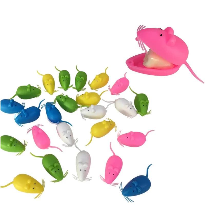 100 pezzi/set mini scatola per denti da latte a forma di topo - supporto per organizer per custodia per denti decidui in plastica carina