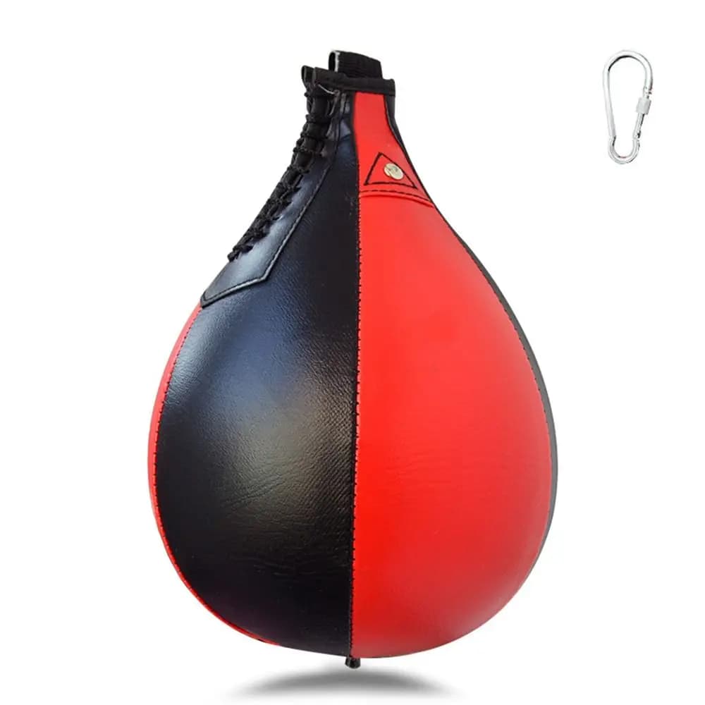 Durable Leather Boxing Speed Bag Boxing MMA Muay Thai Pear Boxing Speedbags Fitness Fighting Heavy Duty Hanging Punching Ball