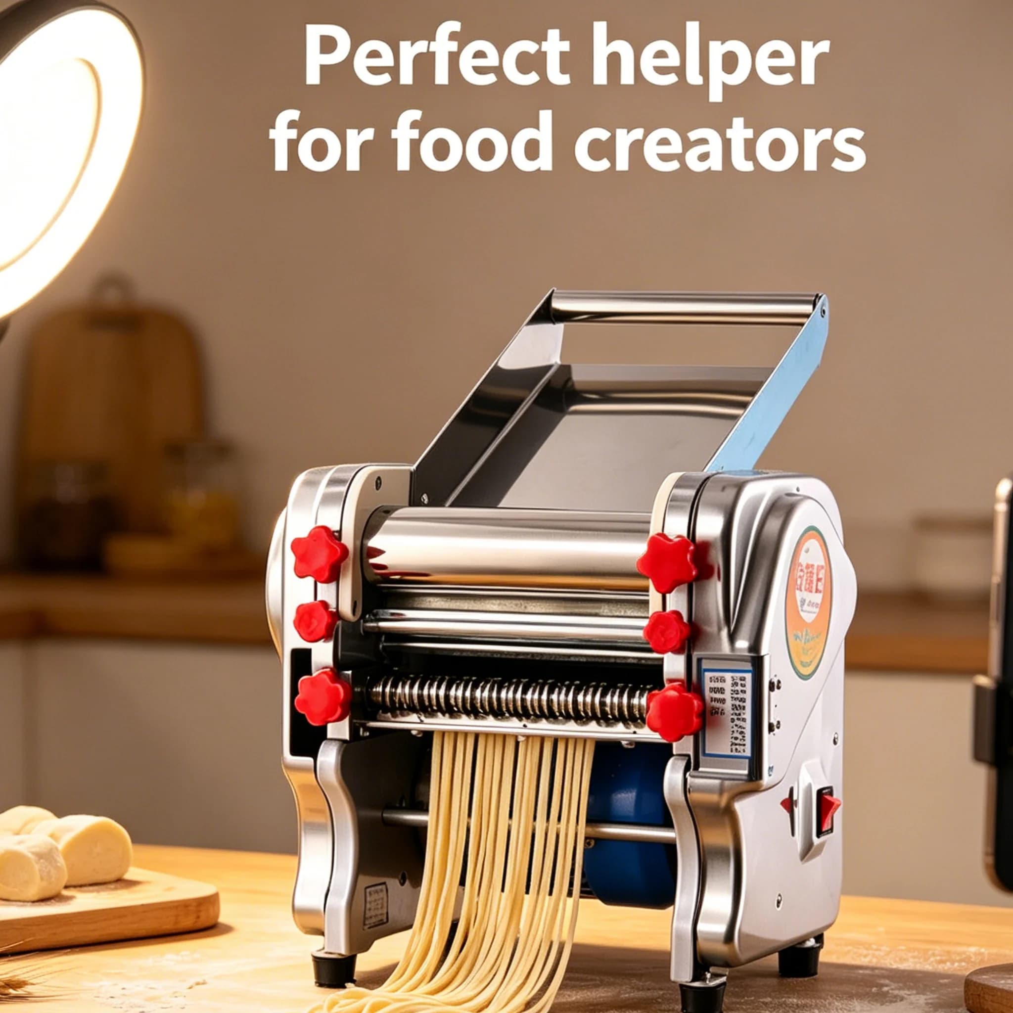 Macchina Elettrica Multifunzione per Pasta e Noodle, Pressa per Pasta per Uso Domestico e Commerciale in Cucina e Mensa