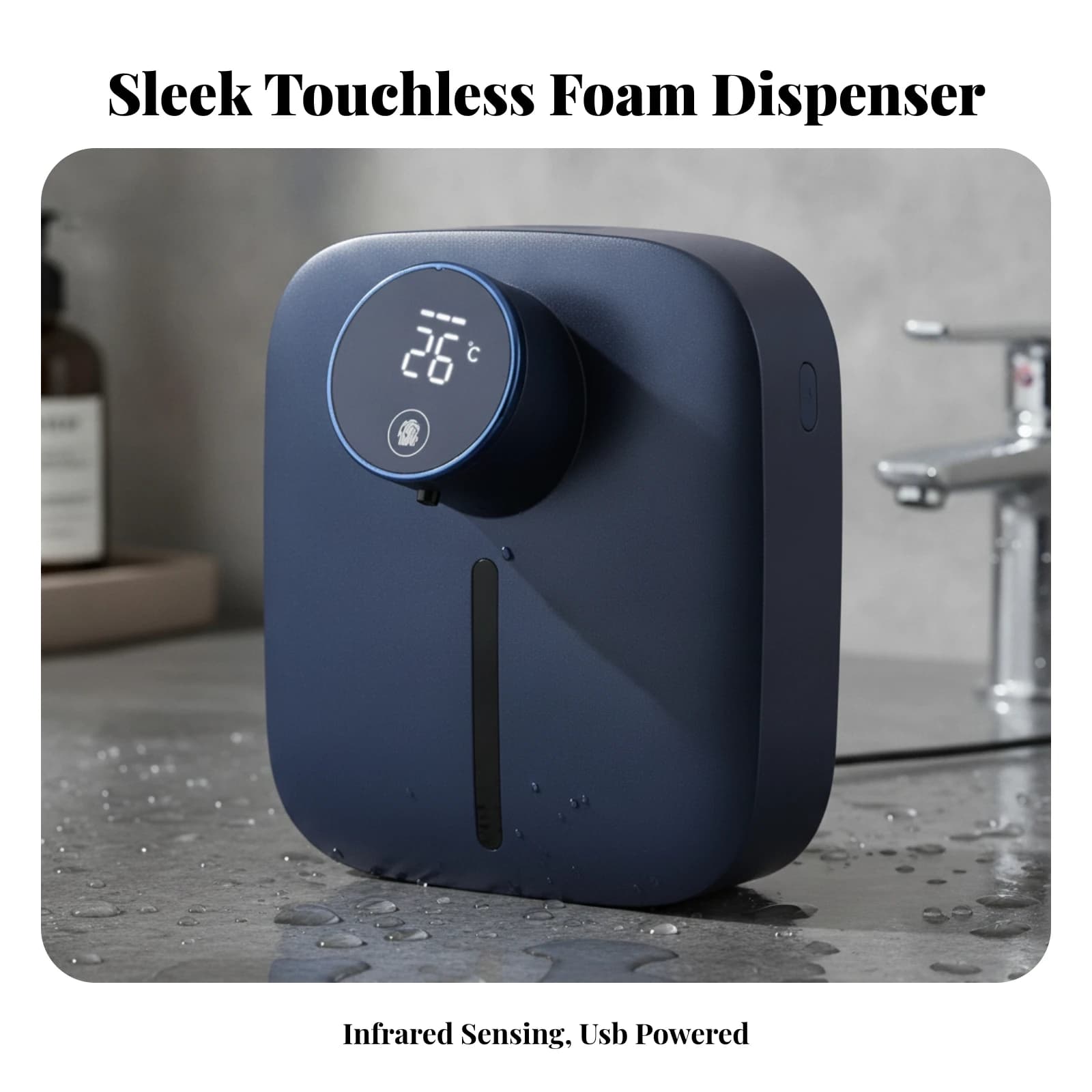 Automatic Foaming Soap Dispenser Adjustable Soap Dispenser with Wall Mount Rechargeable for Families, Bathroom, Kitchen