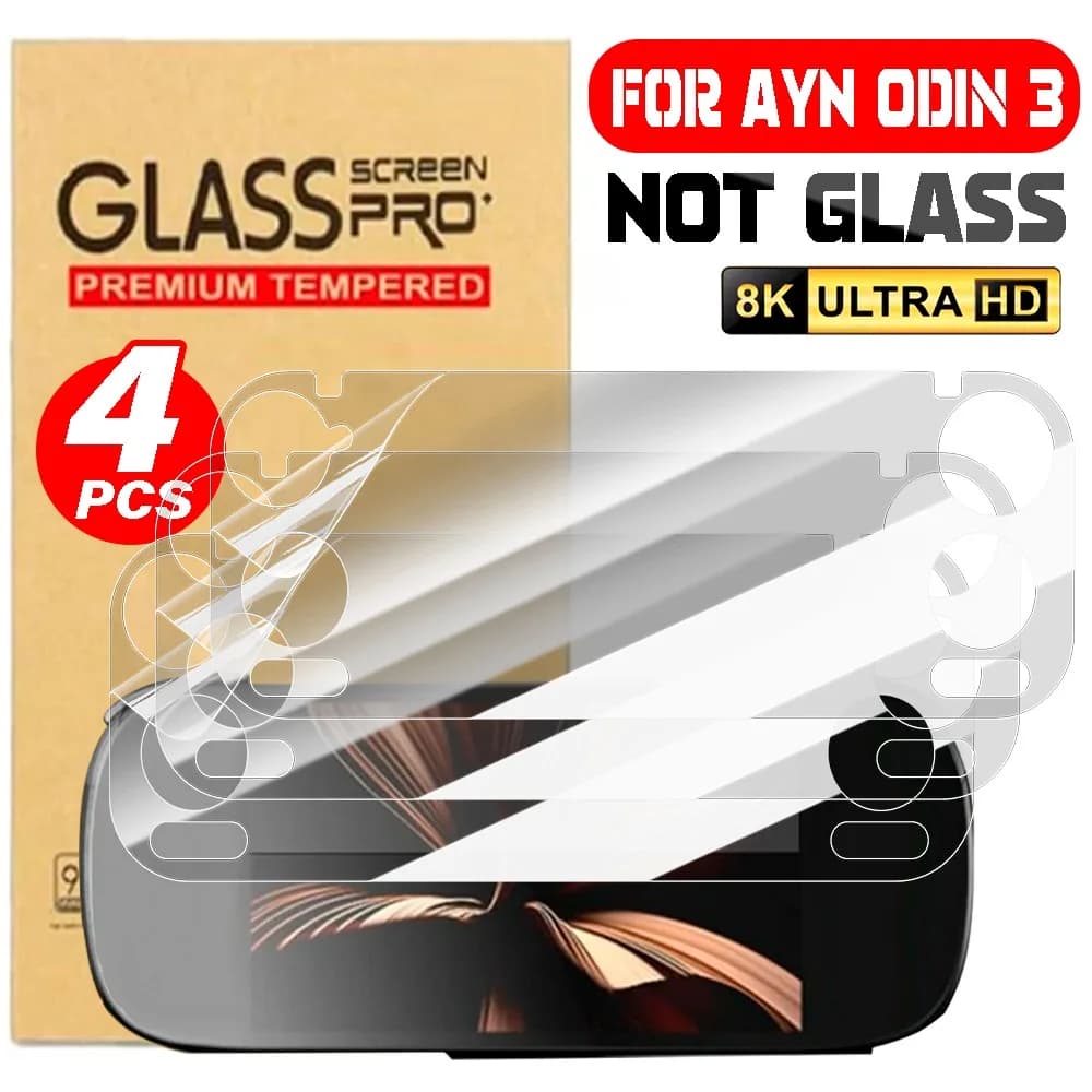 1-4Pcs HD Soft Film Screen Protector for AYN Odin 3 Handheld Game Console 6Inch Protective Film for AYNOdin3 Protector NOT Glass