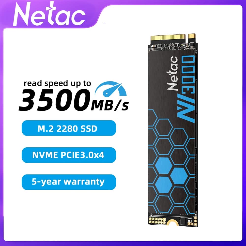 Netac NV3000 SSD M2 NVMe 3500 MB/s PCIe 3.0 HD 250 GB 500 GB 1 TB 2 TB M.2 Disco rigido Unità a stato solido interna per laptop desktop