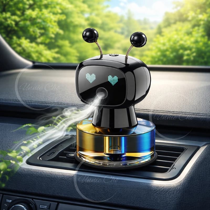 Rechargeable Auto Aromi Diffuser, Robot Shape Smart Deodorant, 4 Levels, Decorative, Portable, With Automatic Start and Arrest