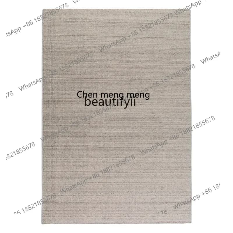 xx1Lana intrecciata a mano senza colla tinta unita tappeto grigio soggiorno tavolino coperta riscaldamento a pavimento disponibile