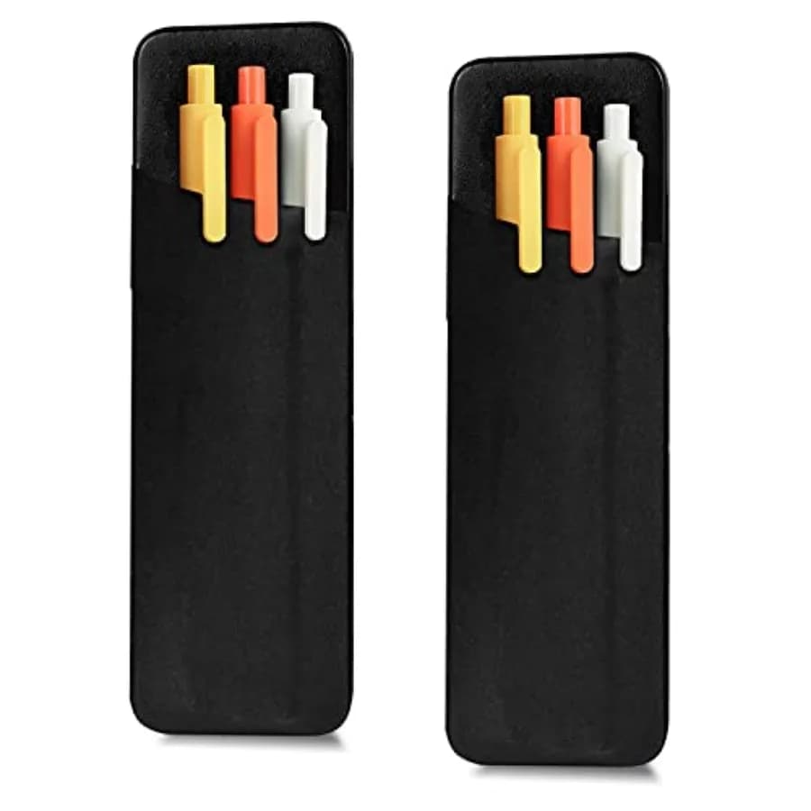 Stick-On Pen Holder for Notebook, Adhesive Pencil Sleeve Pouch for Hardcover Journals, Planners, Notebooks, Reusable Pen Pocket