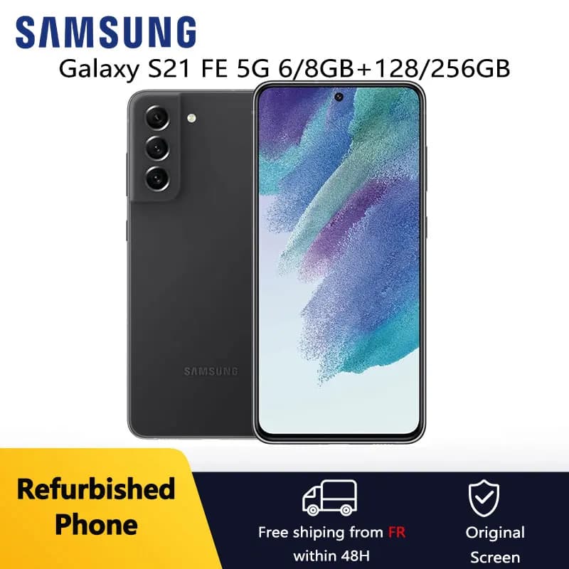 Samsung Galaxy S21 FE 5G G990U1 G990U1/DS ricondizionato 6,4" ROM 128/256 GB RAM 6/8 GB Snapdragon NFC Cellulare Eccellente condizione