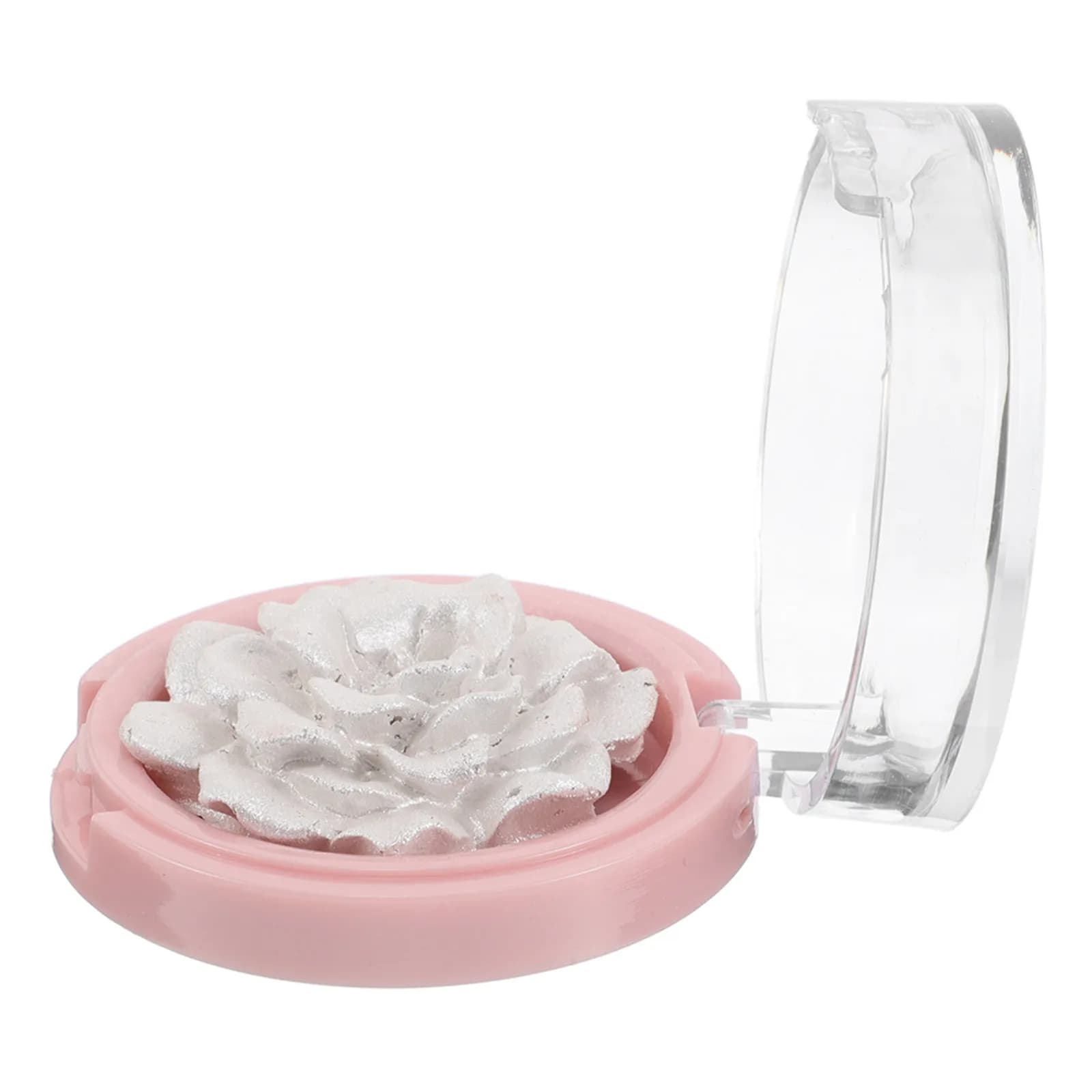 Illuminante in Polvere 3D a Forma di Rosa per Viso, Guance e Occhi, Effetto Scultoreo e Luminoso, Finitura Brillante per Donne