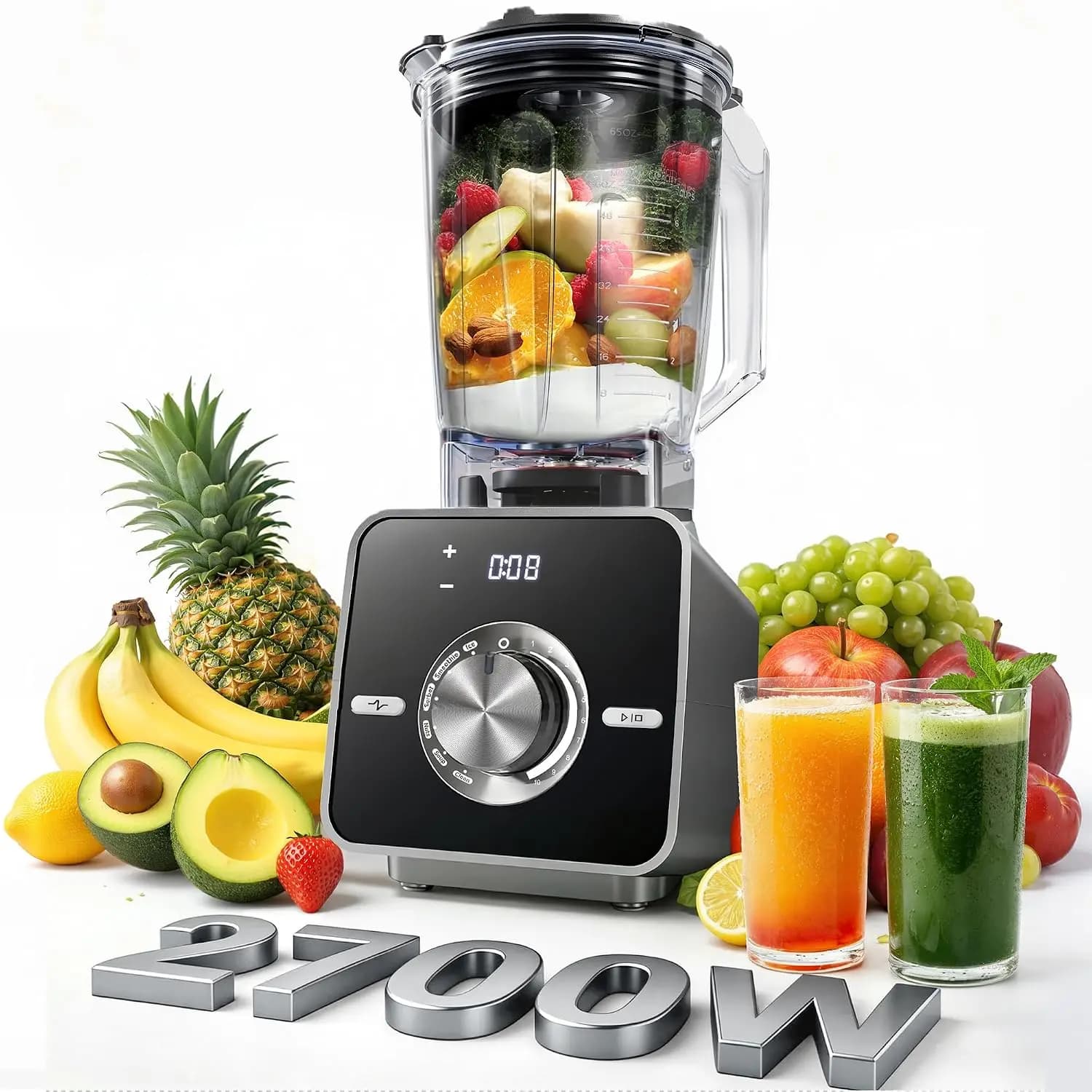 2700W Blender for Ice Crushing, 64oz, 10 Speeds, Self-Cleaning