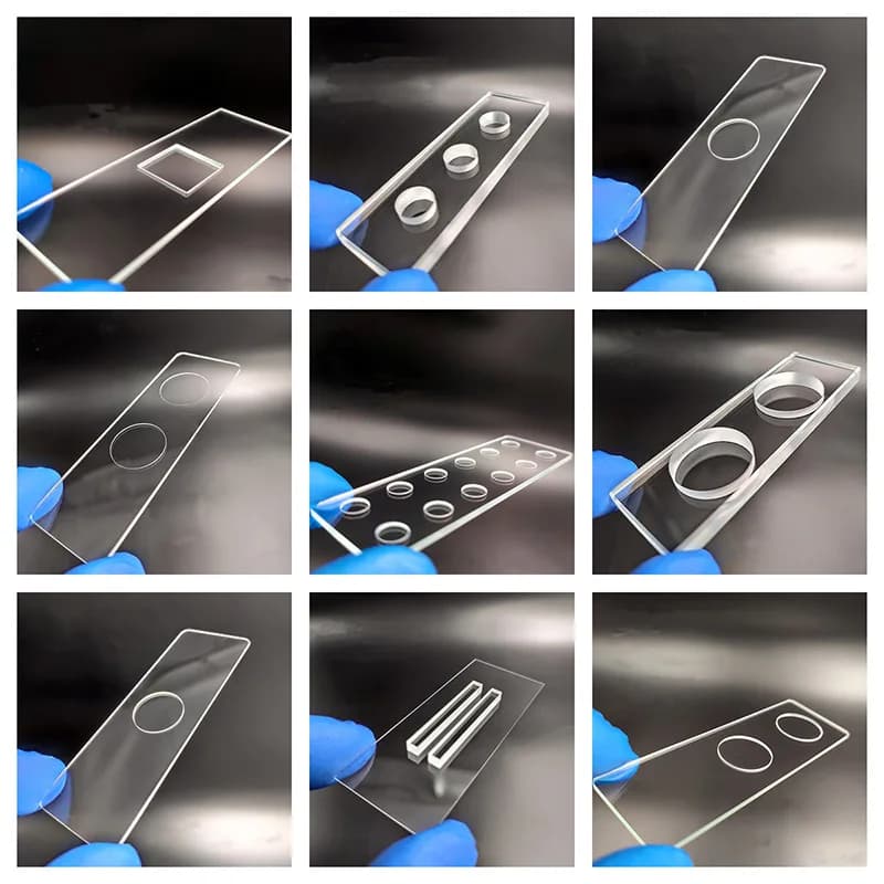 5mm Thick Concave Hole Slide Multi Concave Hole Glass Slide, Biological Microscope Slide Optical Glass Laboratory Accessories