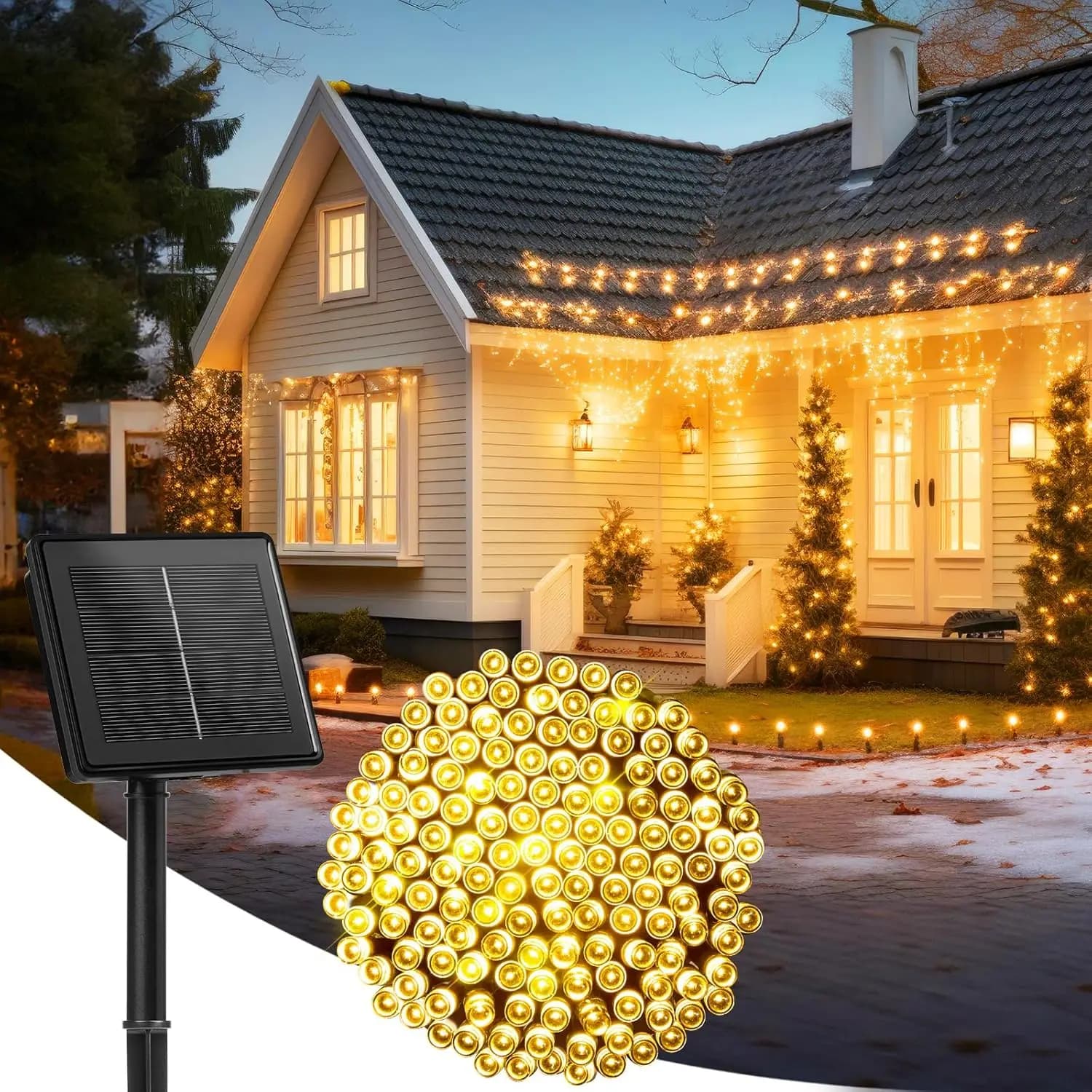 22-32M LED Luci a stringa solare 200-300 Luci Esterne impermeabili Fata Ghirlanda Luce Giardino Festa di Natale Decorazione di Halloween