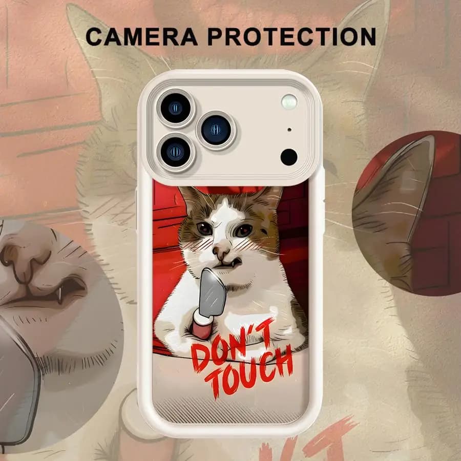 Cover per iPhone 13 16 12 Pro 11 15 Plus 17 Max 14 Air con Design Gatto Feroce