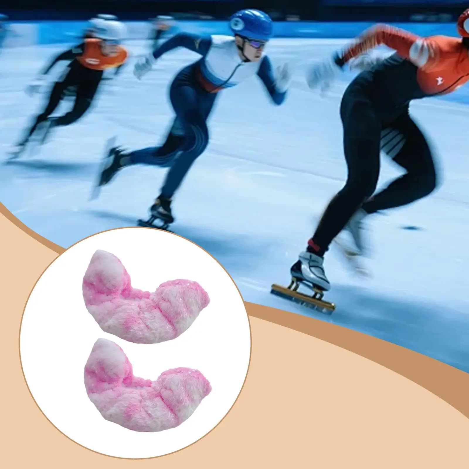 Copri Pattini da Ghiaccio Assorbenti, Protezioni Sportive Universali in Peluche per Adulti, Comode Protezioni per Pattini da Ghiaccio