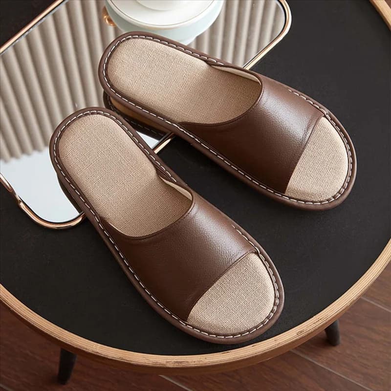 1Pair Soft Slippers Summer Slippers Quiet Flax Non-Slip Slippers Forindoor Oroutdoor Travel