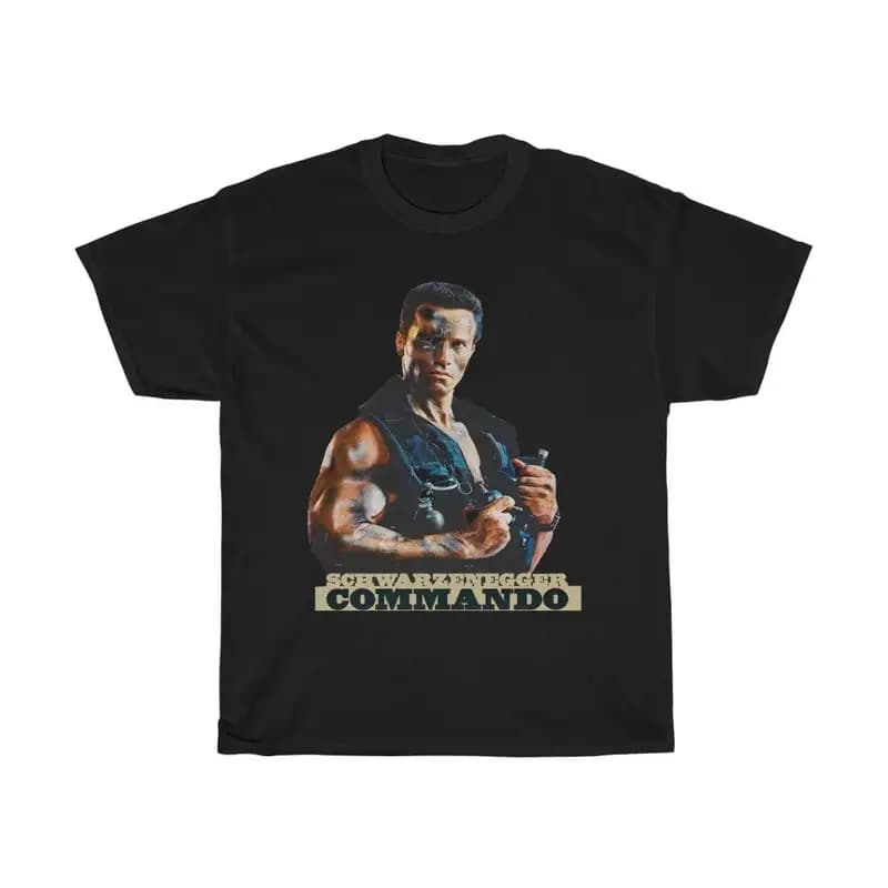 Arnold Schwarzenegger Commando Men's Black T-Shirt