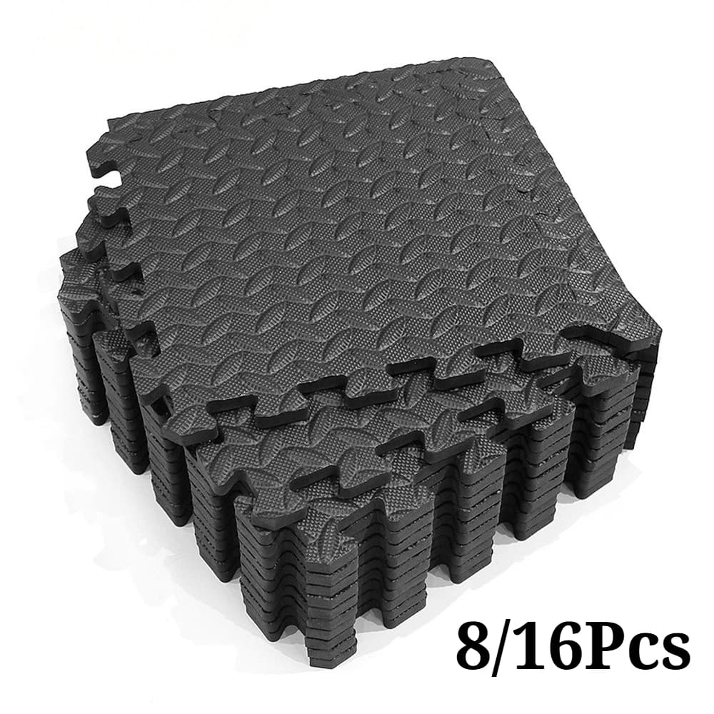 Anti-slip foam Yoga Mat 8/16 Pieces 4 Colors 30x30x1CM Black White Grey Blue Fitness Mat Componable for Home Use