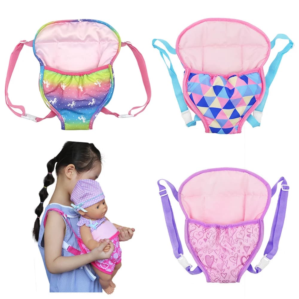 Dolls Out Going Carry Bag per bambola appena nata da 40-46cm, borsa zaino per bambole da 16-18 pollici