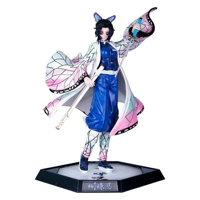 Action Figure Anime Demon Slayer Kochou Shinobu in Posa Eretta, Modellino in PVC, Giocattoli, Regali, Ornamenti, Decorazione da Scrivania da Collezione