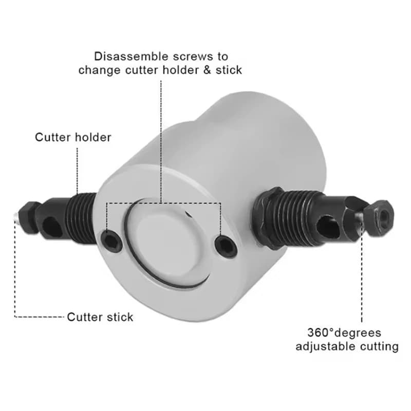 FYBL Electric Drill Nibbler Attachment, Adjustable Metal Cutting Plate Punch Scissors for Sheet Metal, Power Drill Modification