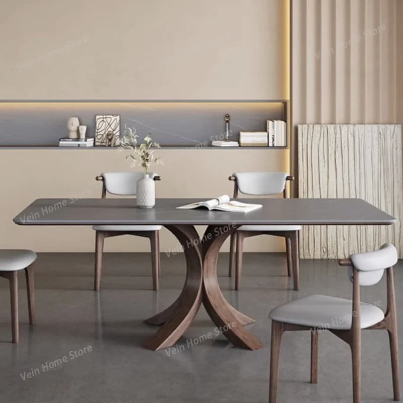Nordic Wood Leg Dining Tables Living Room Rock Plate Tea Originality Dining Tables Coffe Home Furniture Mesa Comedor HQ40CZ