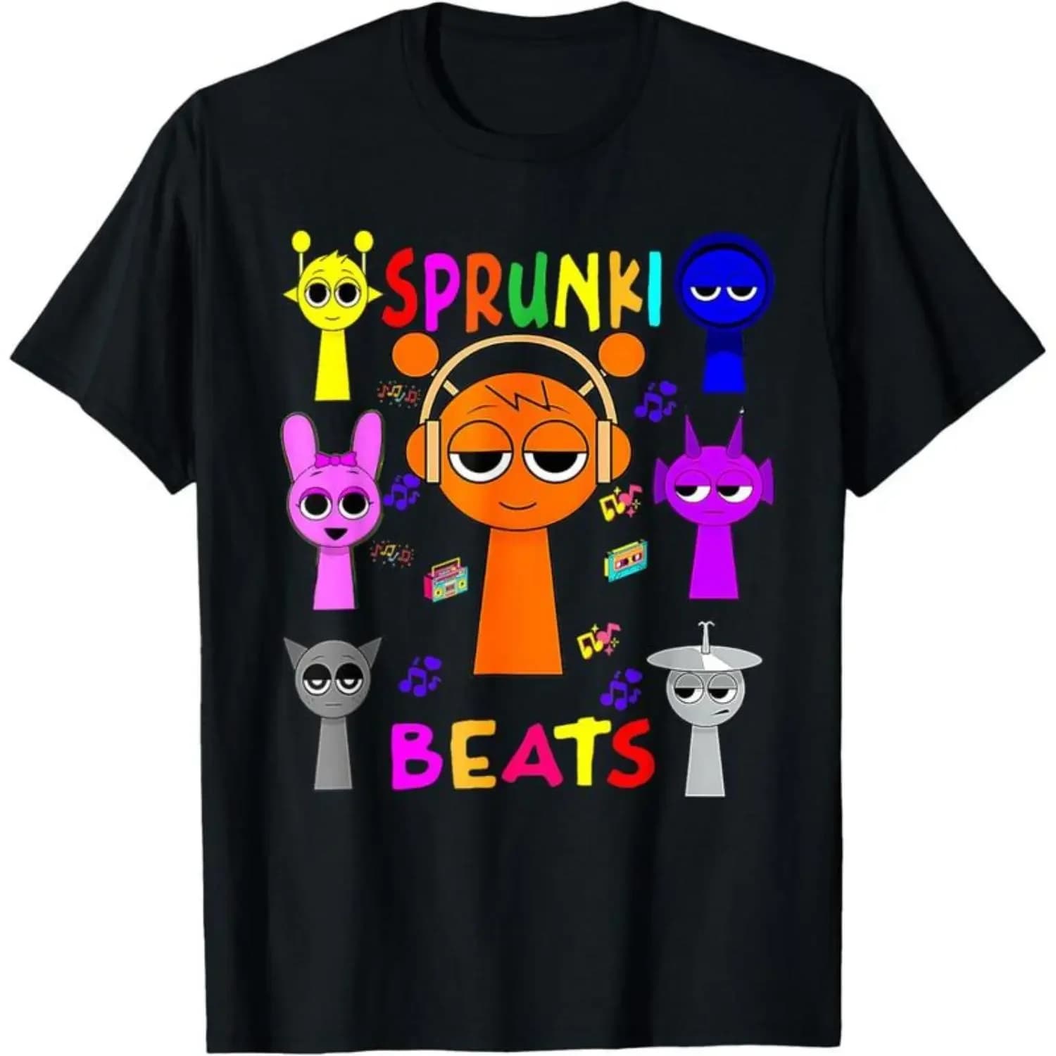 [100% Cotton] Sprunki Beats Funny Sprunki team Sprunki Game For adult T-Shirt