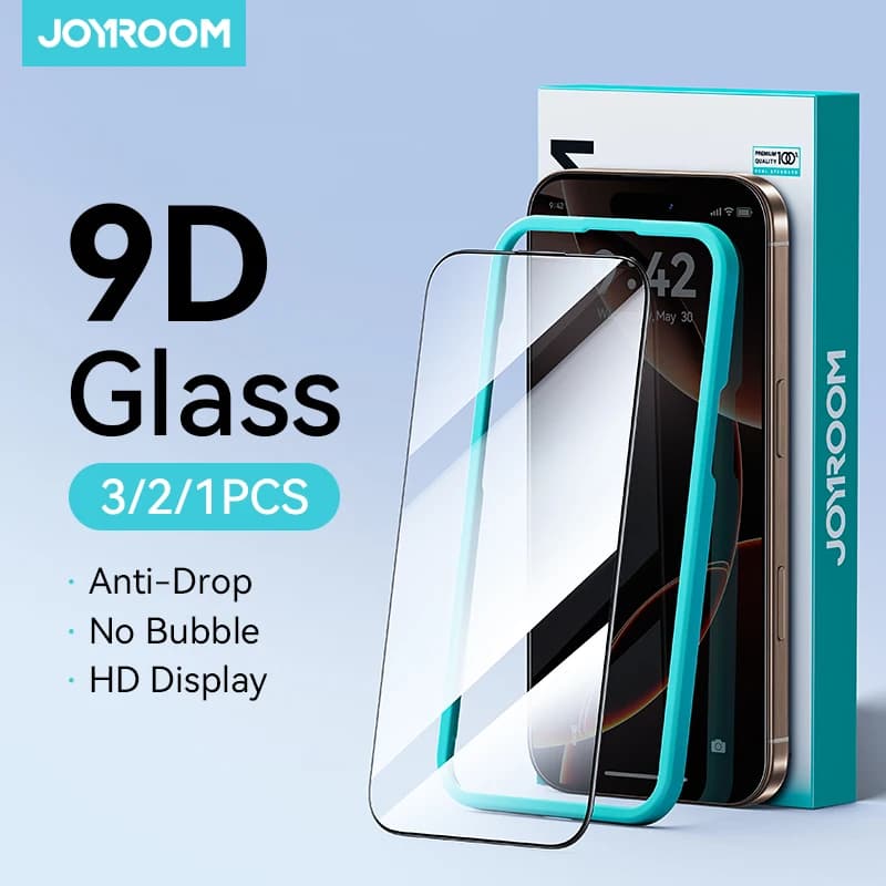 Joyroom 3/2/1PCS HD Glass For iPhone 17 16 15 Pro Max Screen Protector Full Screen Protector for iPhone 17 16 15