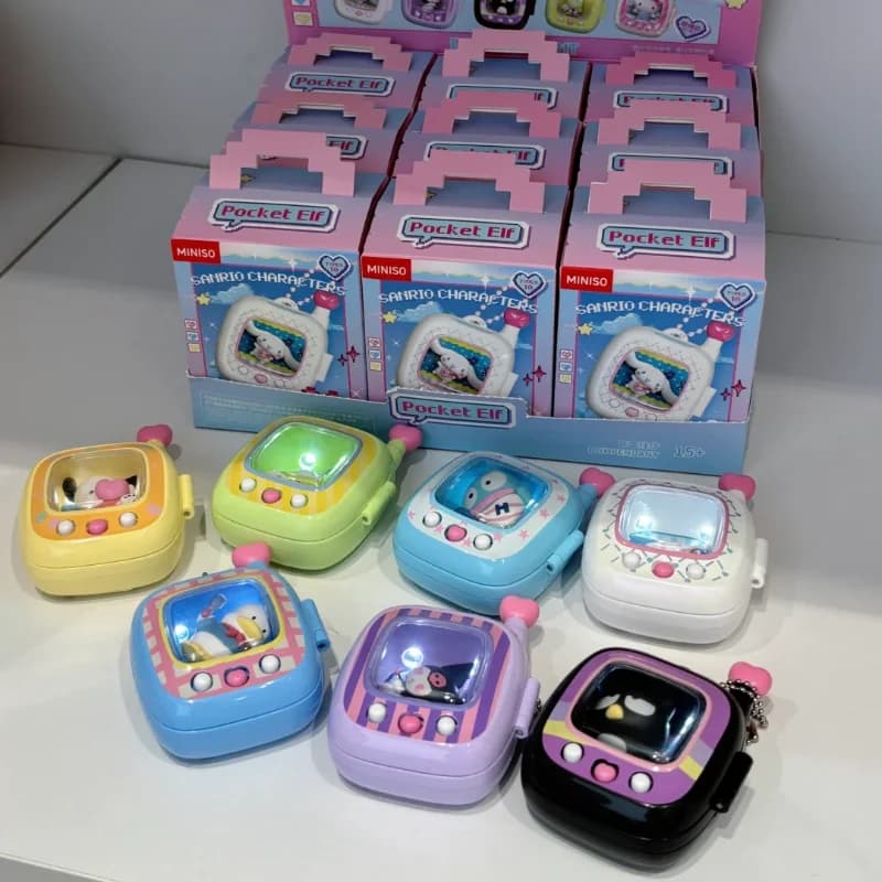 Personaggi originali Sanrio Pocket Elf Box Ciondolo Serie Blind Box Kawaii Anime Figure Hellokitty Mystery Box Regali di festa per bambini