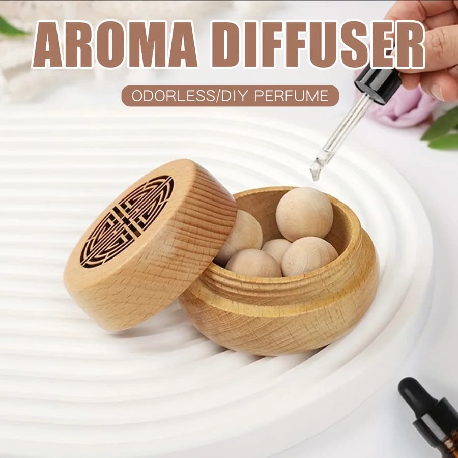 Scatola in Legno Portatile Antica Senza Profumo per DIY Fragranze, Diffusore di Aromi, Decorazioni per Soggiorno, Camera da Letto, Auto, Accessori per la Casa