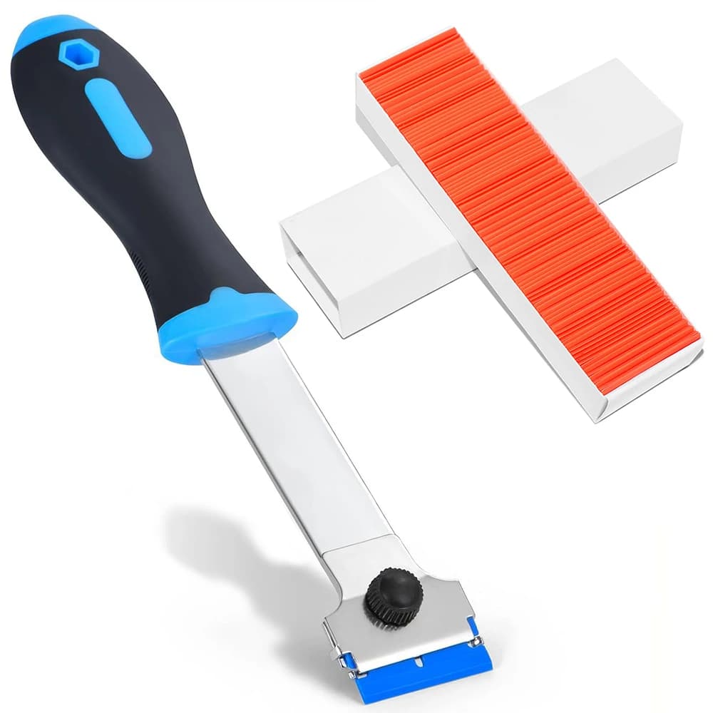 Handheld cleaning scraper carbon fiber vinyl removal tool plastic blade glass window film sticker car film remover