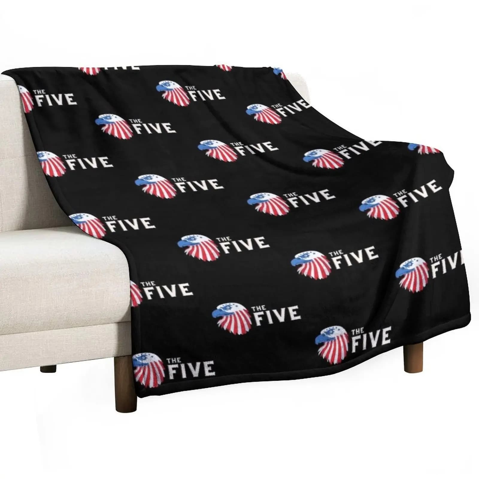 Fox News The five Eagle Logo Throw Blanket warm winter Plaid on the sofa Large blankets ands Decoratives Sleeping Bag Blankets