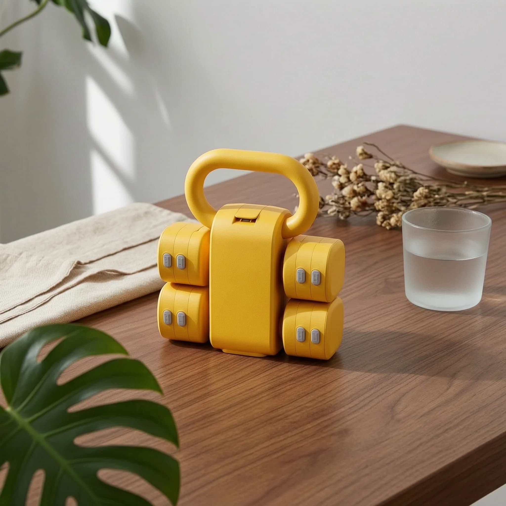 Dumbbell with Kettlebell Handle Multifunctional Adjustable Dumbbell Adjustable Kettlebell Anti-Slip Unrestricted Weights