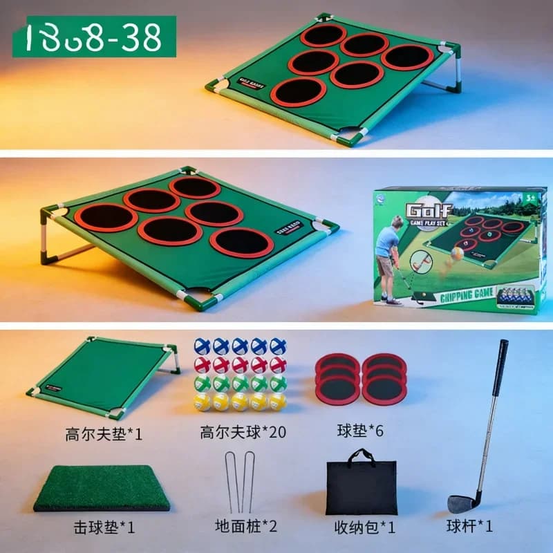 Set da Golf per Bambini con Supporto 1385g - Gioco Educativo Sportivo per Allenamento Indoor e Outdoor