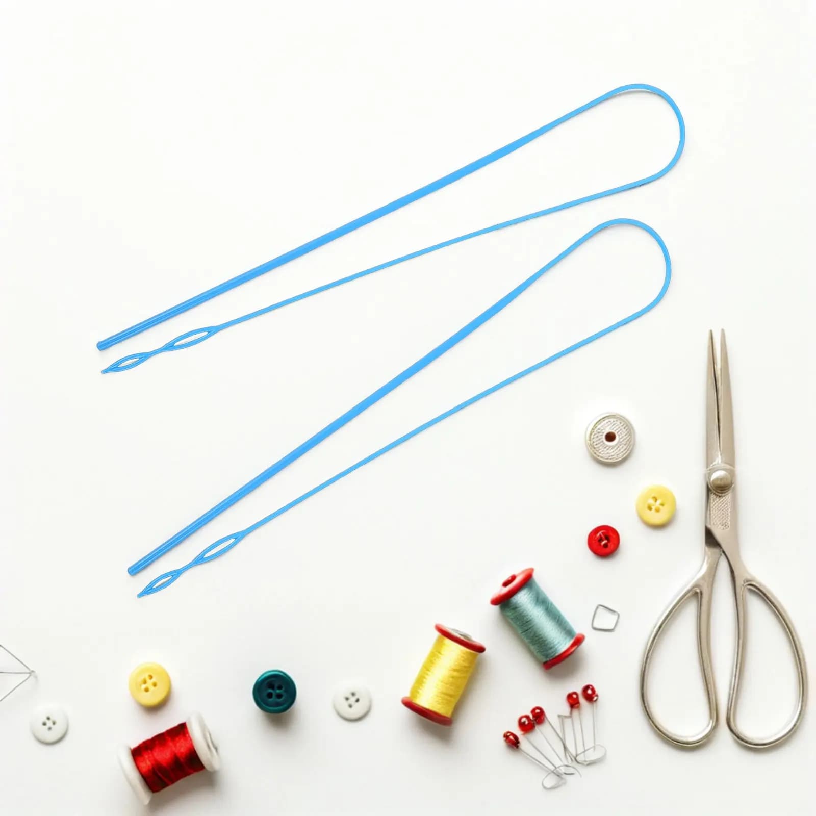 Set di 5 Attrezzi per Infilare Elastici, Flessibili in Plastica, per Felpe e Pantaloni, Portatili