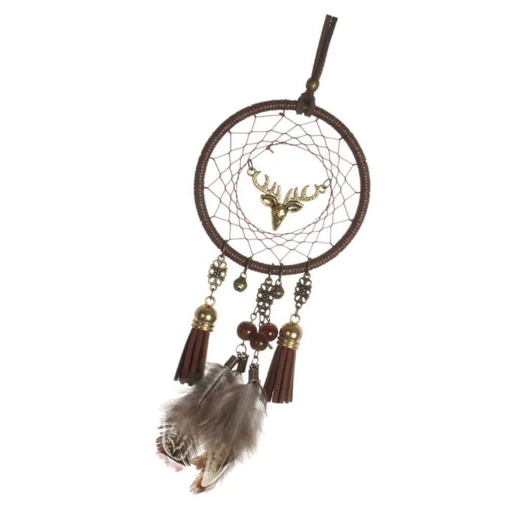 Dream Catcher Car Decoration Deer Head Hanging Pendant Feather Dreamcatcher Wall Art Ornament Gift Dream Catcher