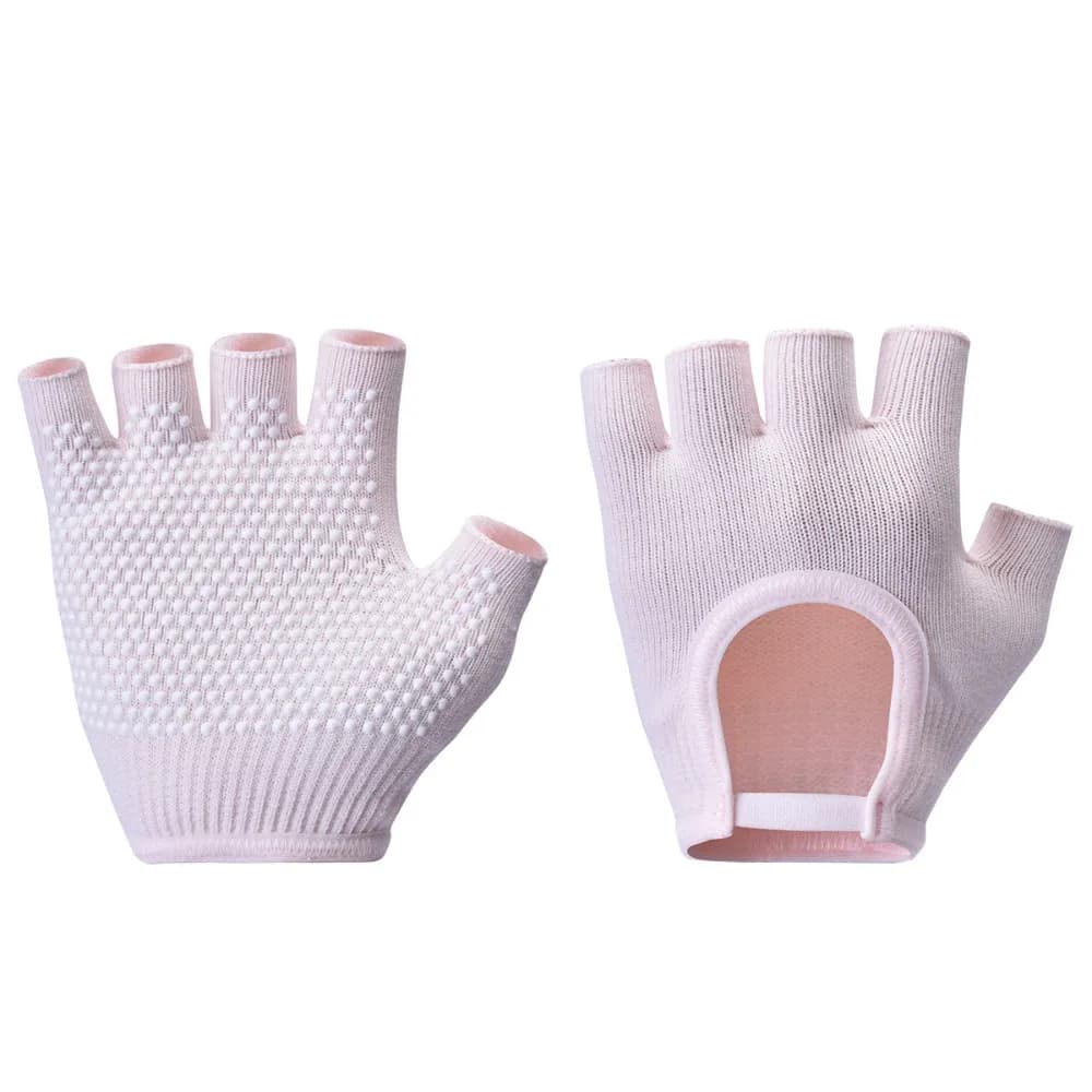 Multicolor Half Finger Yoga Gloves Antislip Wear-Resistant Gym Fitness Gloves Palm Protection Shock-absorbing Pilates Gloves