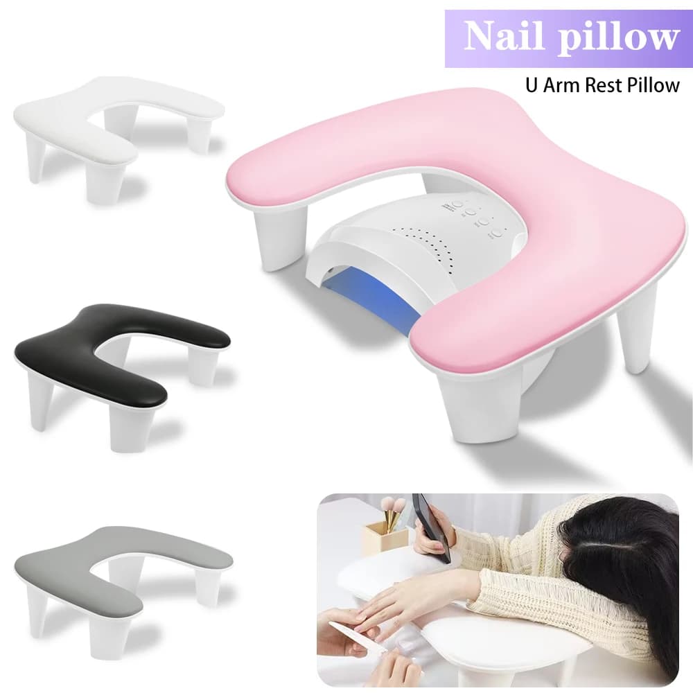Cuscino per le mani per nail art a due mani Supporto rimovibile portatile Design inclinabile Supporto per manicure Cuscino per le mani Cuscino per cuscino per le mani in materiale PU