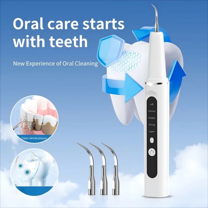 Kit per la Pulizia dei Denti ad Uso Domestico, Pulitore Elettrico per Denti, Rimozione di Batteri Orale