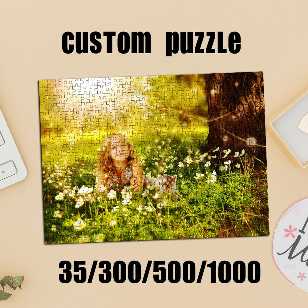 Puzzle personalizzato con foto da 35/300/500/1000 pezzi, collage commemorativo personalizzato con foto di Sunshine Girl