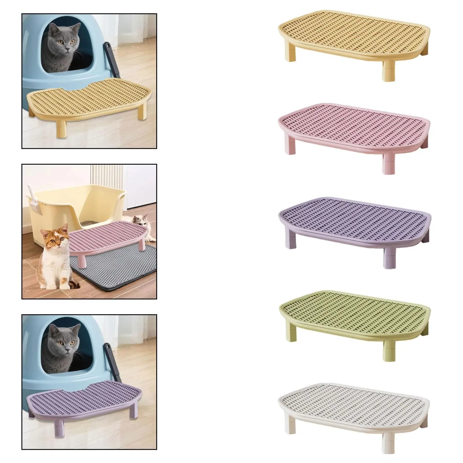 Professional Step Cat Beds Easy to Clean Pet Supplies Portable Reduces Trapper Litter Trapper Pedana for Kittens