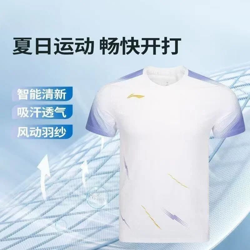 Nuova Collezione 2025: Abbigliamento Sportivo da Tennis da Tavolo e Badminton - Maglie a Maniche Corte Traspiranti, Assorbenti e Deodoranti per Competizioni