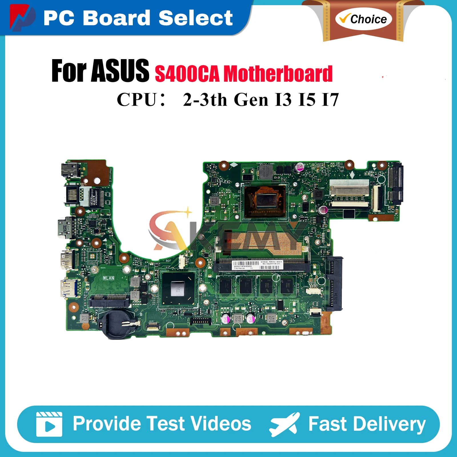 S400CA Scheda Madre Del Computer Portatile Per ASUS VivoBook S400CA S400C Scheda Madre Del Notebook Con I3 I5 I7 CPU 100% test OK spedizione veloce stk