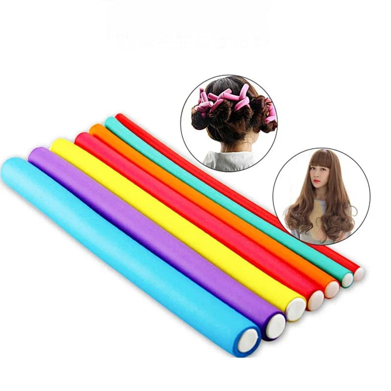 10 pieces heat-free curling rod bigodini hair rollers Sleeping Soft Curl Bar Wave Formers fashion tools for Styling hair DIY