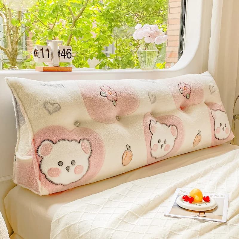 Backrest Cushion Triangle Waist Pillow Cushion Cover Soft Thickened Bedroom Bed Headboard Sofa Large Washable