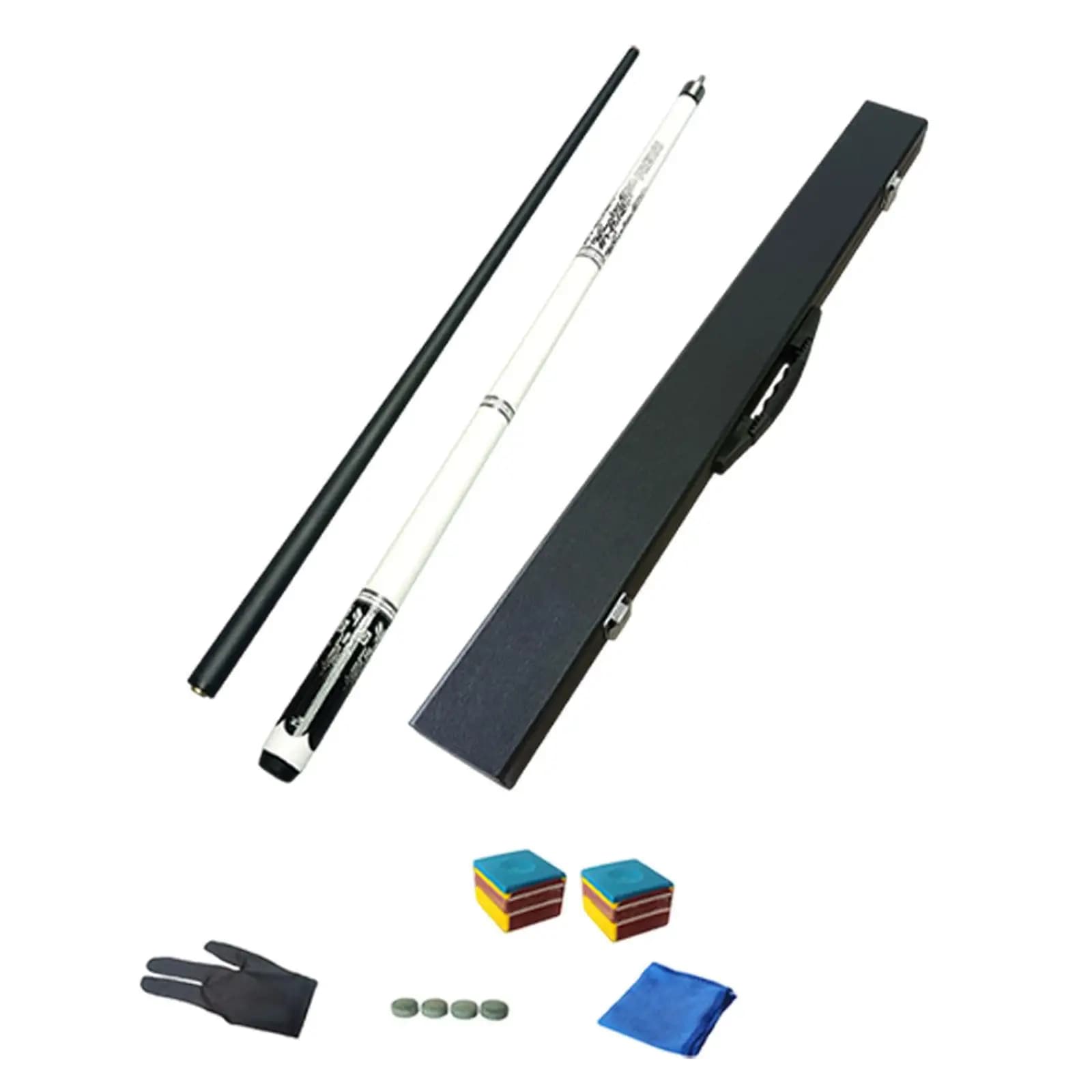 Set stecche da biliardo 1/2 Punta da 9,5 mm leggera con guanto Kit ergonomico per stecche da biliardo per principianti Appassionati di biliardo Ventole in viaggio