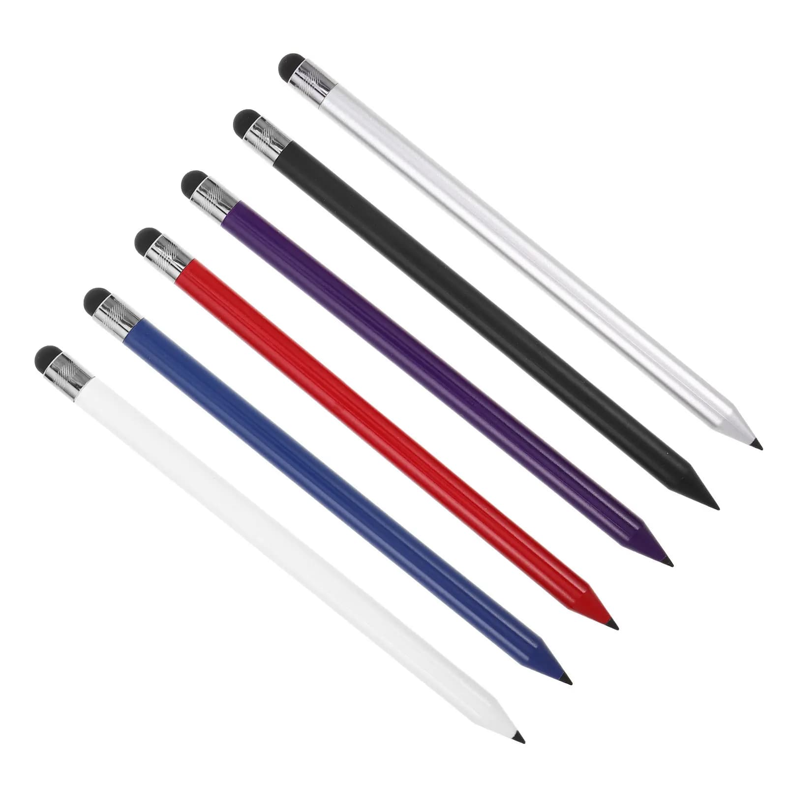 6Pcs Touchscreen Stylus Pencil Shape Capacitive Pens High Precision for Tablets Smartphones Drawing Navigation Writing