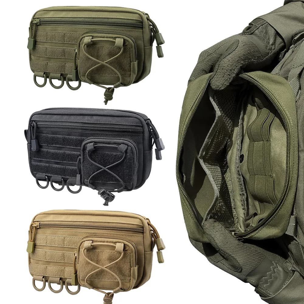 Borsa portaoggetti tattica Molle Custodia per cellulare per sport all'aria aperta Cintura da uomo Marsupio Cintura con cerniera Marsupio multiuso Custodia per attrezzi EDC