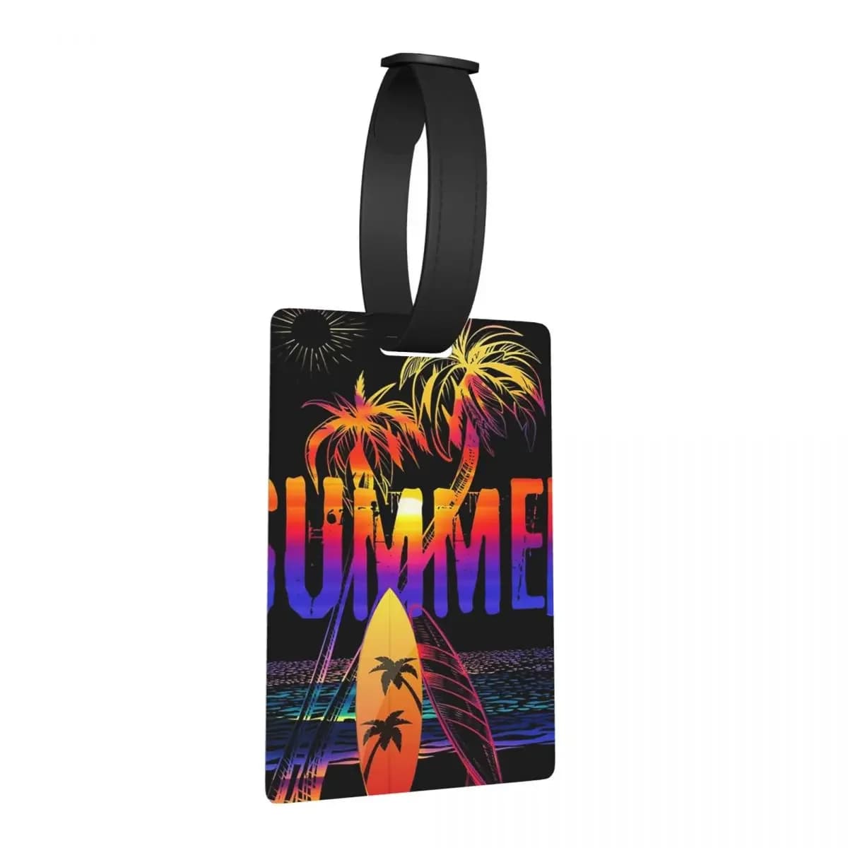 Bold Summer Tavola da surf Surf Design Etichette per bagagli Accessorio per valigia Viaggio Carino Bagaglio Imbarco Tag Porta etichette ID Nome Indirizzo