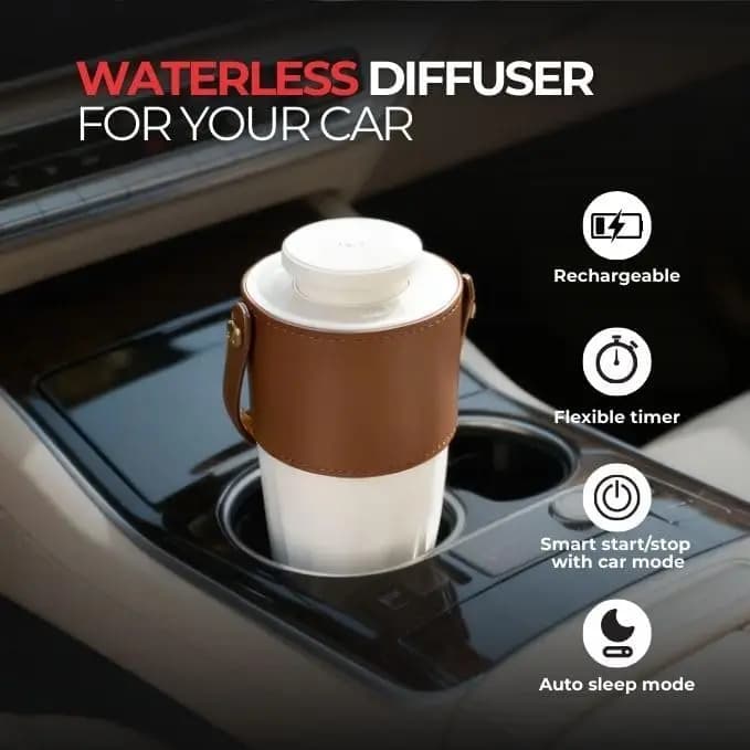 Piccolo Diffusore Automatico | Diffusore di oli essenziali senza acqua e deodorante per auto | Diffusore di oli essenziali portatile per auto, casa e ufficio