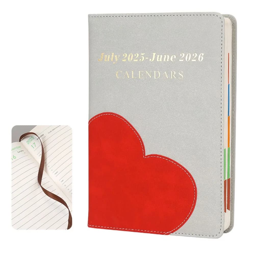 Agenda Settimanale e Mensile A5 2026, Portatile e Spessa, con Libro di Password, Quaderno a Spirale, Agenda Giornaliera